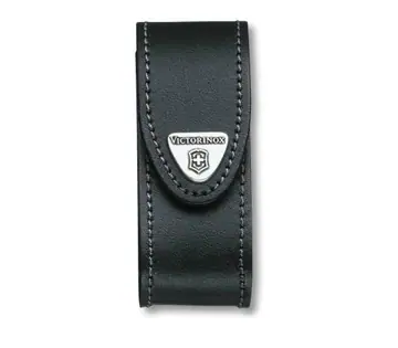 Victorinox Svart läderfodral 98 mm