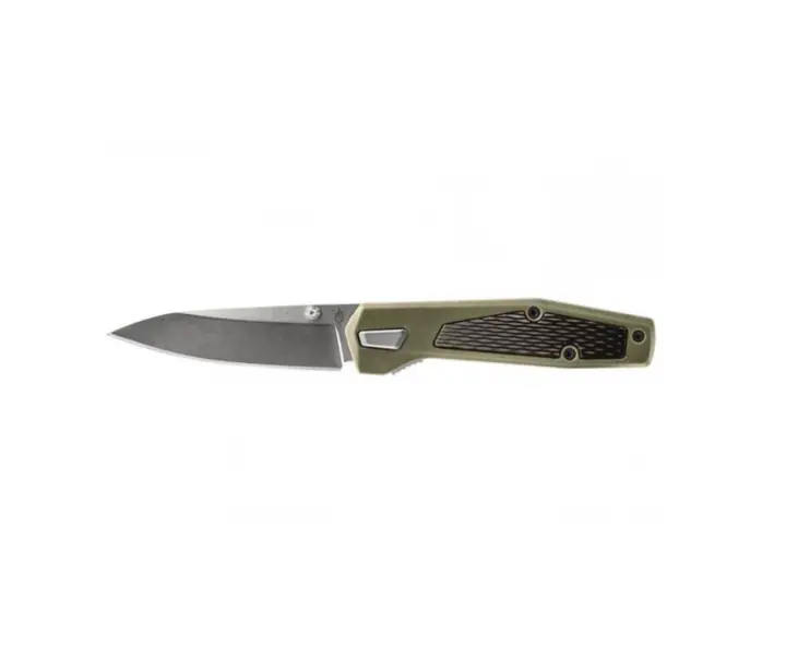 Gerber Fuse Sage Green foldekniv med grøn aluminiumsskaft og stonewashed klinge
