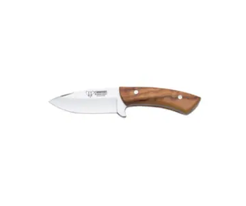 Cudeman Colibri Jaktkniv i Olivträ med Läderfodral – Stor