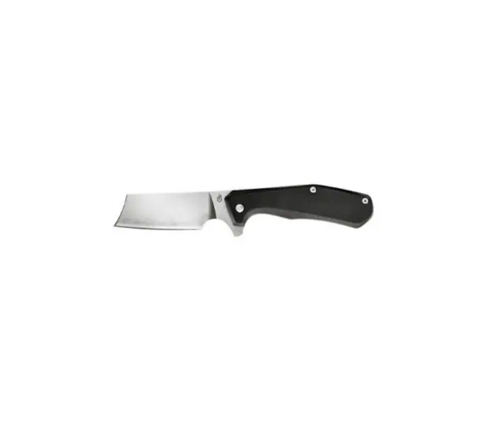 Gerber Asada Folding Cleaver foldekniv med bred cleaver-klinge og sort skaft på hvid baggrund