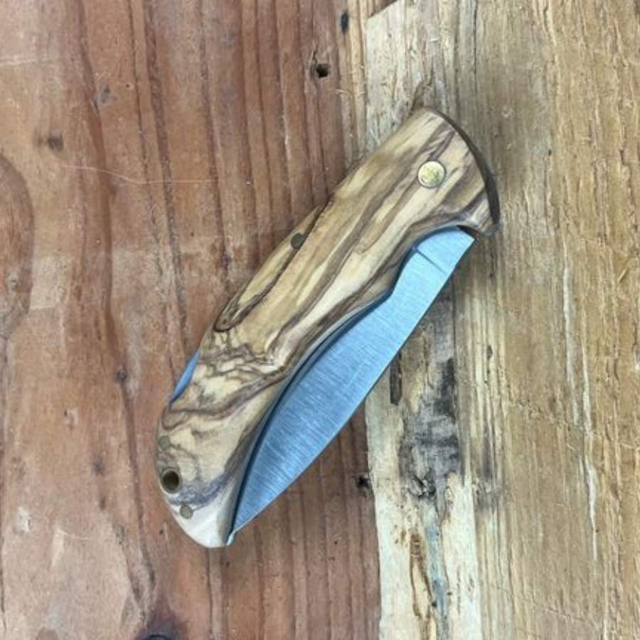 Cudeman Galatea Fällkniv med Olivträ & Läderfodral - Bild 4