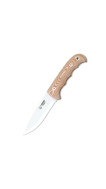 Cudeman Bushcraftkniv med Naturfärgat Micarta-handtag