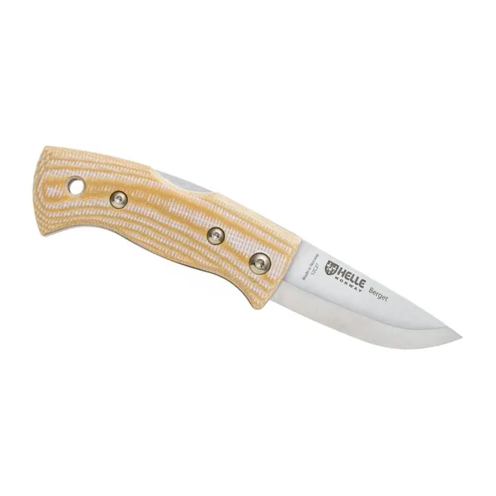 Helle Berget – Beige Canvas Micarta-kniv