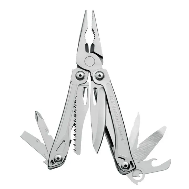 Leatherman Sidekick EDC multitool i rustfrit stål med tang, sav og flere funktioner
